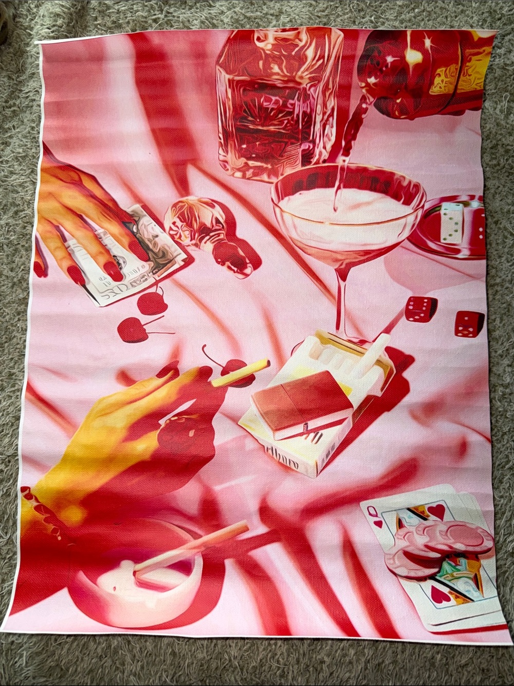 Pink Party Tapestry Wall Hanging - Unbranded